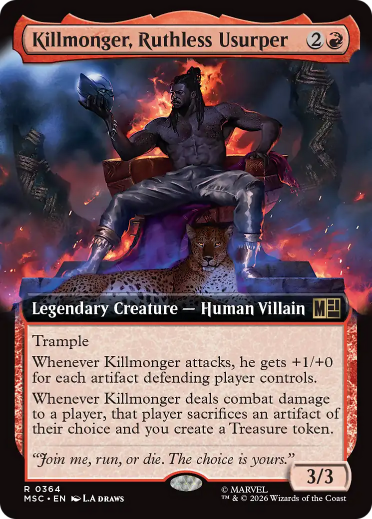 Killmonger, Ruthless Usurper (Extended Art) [Marvel Super Heroes Commander] | Shuffle n Cut Hobbies & Games