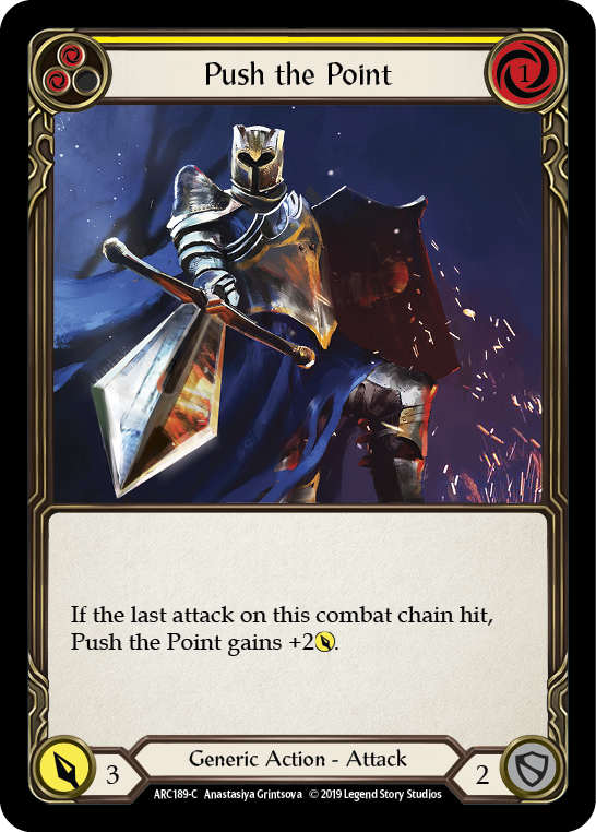 Push the Point (Yellow) [ARC189-C] (Arcane Rising)  1st Edition Normal | Shuffle n Cut Hobbies & Games