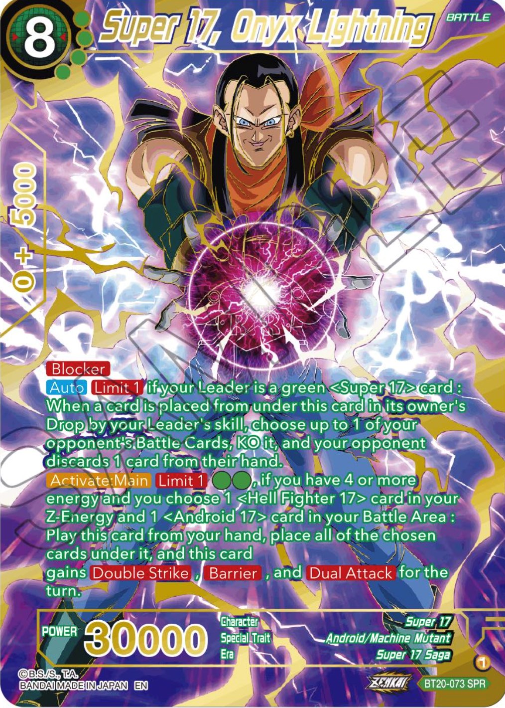 Super 17, Onyx Lightning (SPR) (BT20-073) [Power Absorbed] | Shuffle n Cut Hobbies & Games