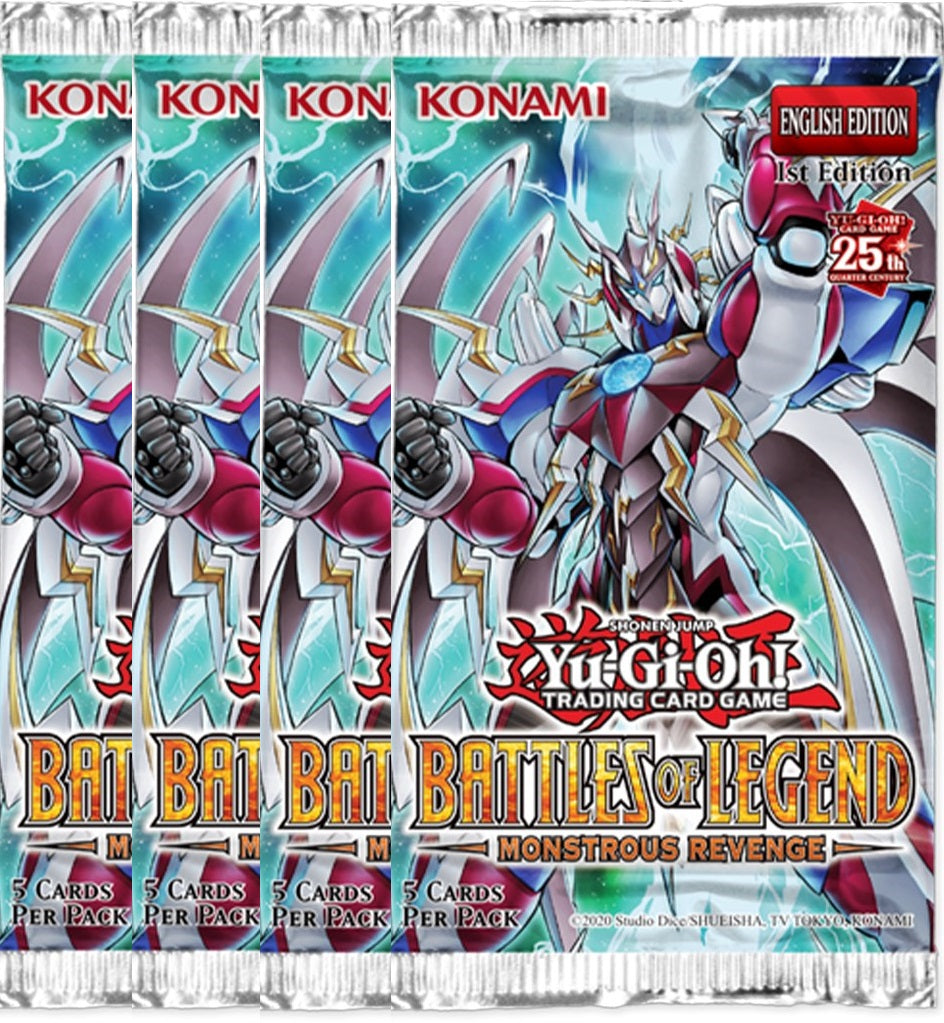 Battles of Legend: Monstrous Revenge - Booster Pack x 4 (1st Edition) | Shuffle n Cut Hobbies & Games
