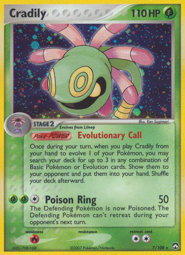 Cradily (7/108) [EX: Power Keepers] | Shuffle n Cut Hobbies & Games