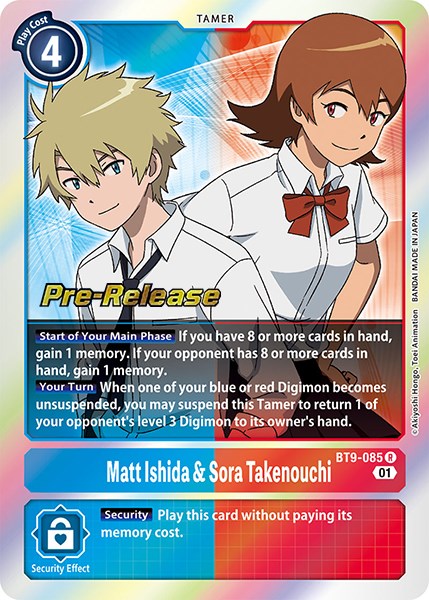 Matt Ishida & Sora Takenouchi [BT9-085] [X Record Pre-Release Promos] | Shuffle n Cut Hobbies & Games
