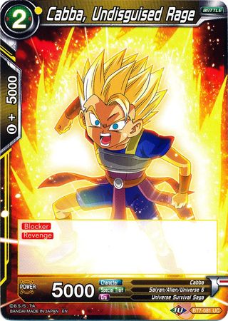 Cabba, Undisguised Rage (BT7-081) [Assault of the Saiyans] | Shuffle n Cut Hobbies & Games