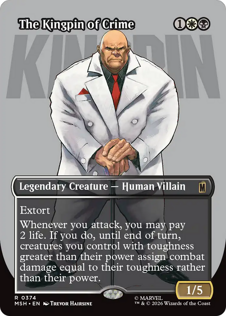 The Kingpin of Crime (Borderless) (0374) [Marvel Super Heroes] | Shuffle n Cut Hobbies & Games