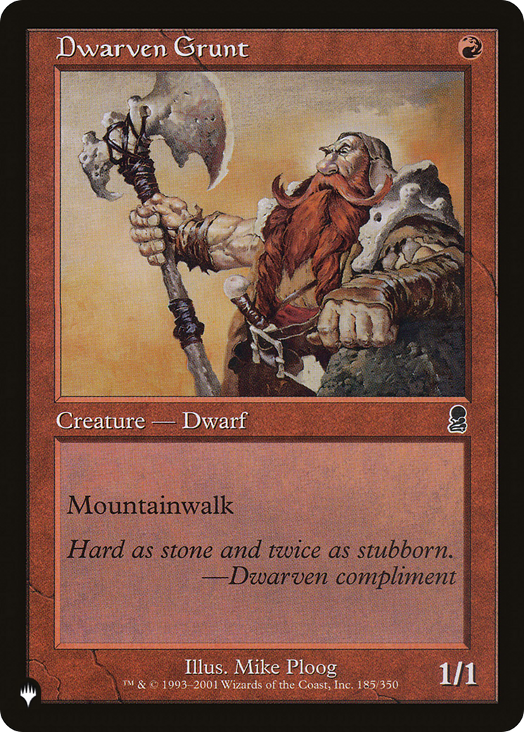 Dwarven Grunt [The List] | Shuffle n Cut Hobbies & Games