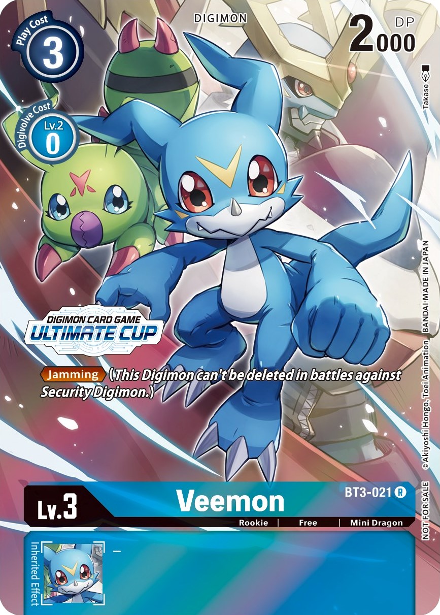 Veemon [BT3-021] (April Ultimate Cup 2022) [Release Special Booster Promos] | Shuffle n Cut Hobbies & Games
