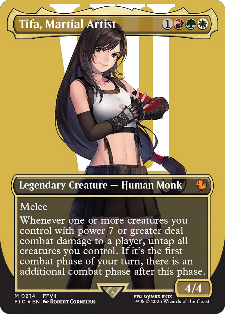 Tifa, Martial Artist (Borderless) (Surge Foil) [FINAL FANTASY Commander] | Shuffle n Cut Hobbies & Games