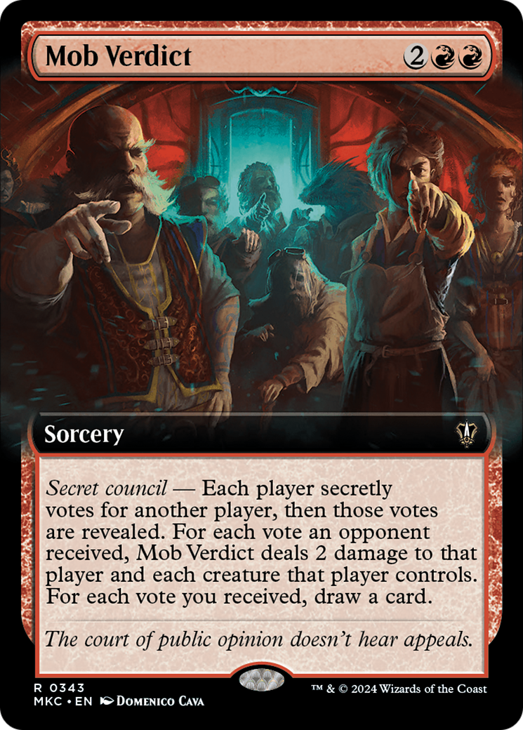 Mob Verdict (Extended Art) [Murders at Karlov Manor Commander] | Shuffle n Cut Hobbies & Games