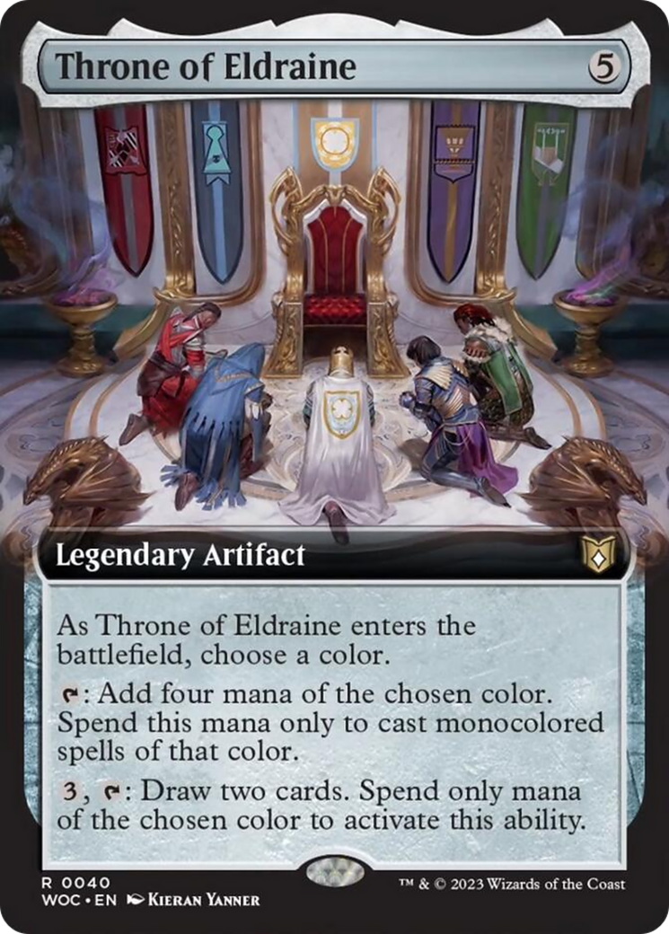Throne of Eldraine (Extended Art) [Wilds of Eldraine Commander] | Shuffle n Cut Hobbies & Games