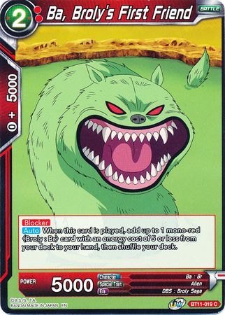 Ba, Broly's First Friend (BT11-019) [Vermilion Bloodline] | Shuffle n Cut Hobbies & Games