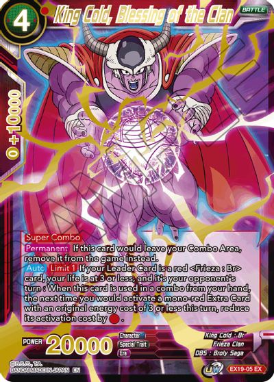 King Cold, Blessing of the Clan (EX19-05) [Special Anniversary Set 2021] | Shuffle n Cut Hobbies & Games