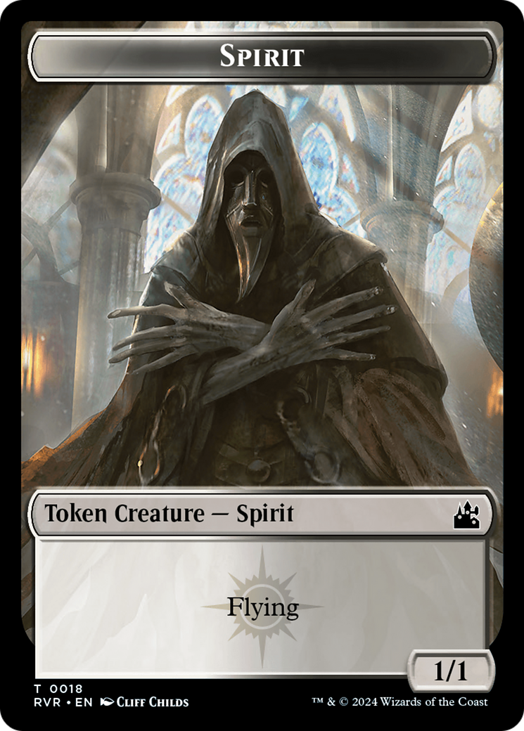 Spirit Token (0018) [Ravnica Remastered Tokens] | Shuffle n Cut Hobbies & Games