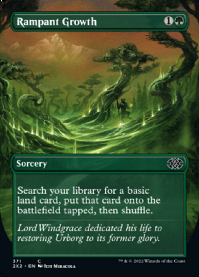 Rampant Growth (Borderless Alternate Art) [Double Masters 2022] | Shuffle n Cut Hobbies & Games