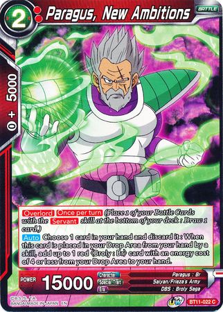 Paragus, New Ambitions (BT11-022) [Vermilion Bloodline] | Shuffle n Cut Hobbies & Games