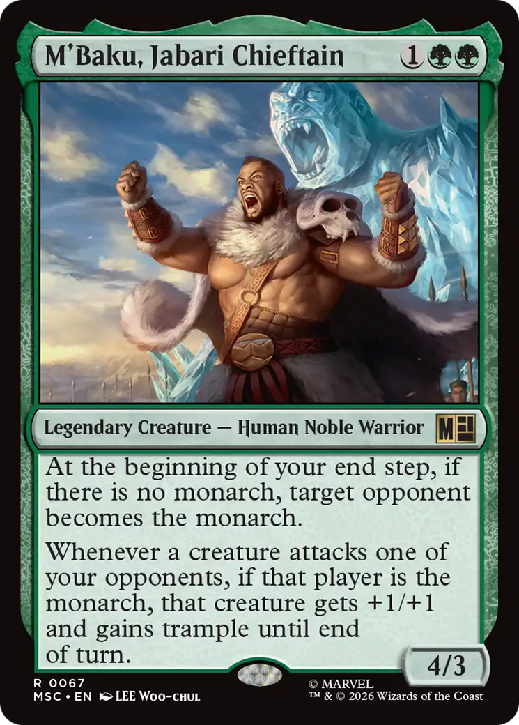 M'Baku, Jabari Chieftain (Surge Foil) [Marvel Super Heroes Commander] | Shuffle n Cut Hobbies & Games