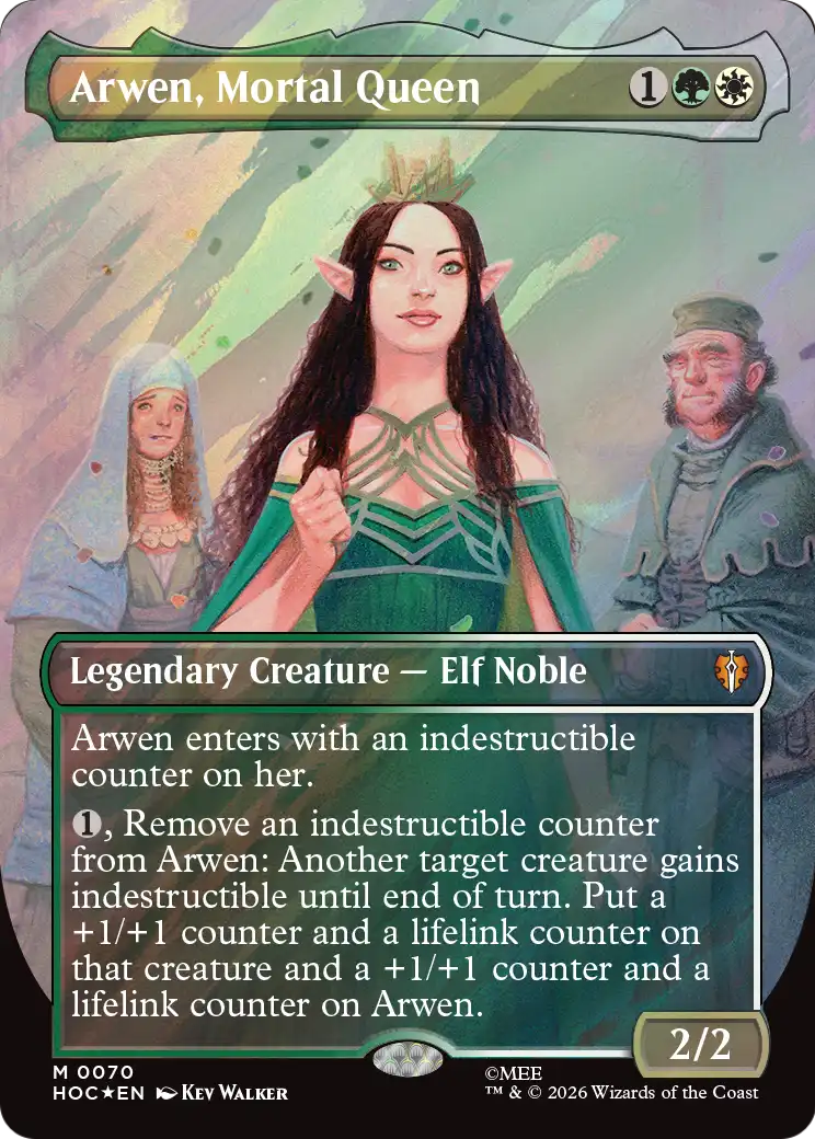 Arwen, Mortal Queen (Borderless) (Surge Foil) [The Hobbit: Eternal-Legal] | Shuffle n Cut Hobbies & Games