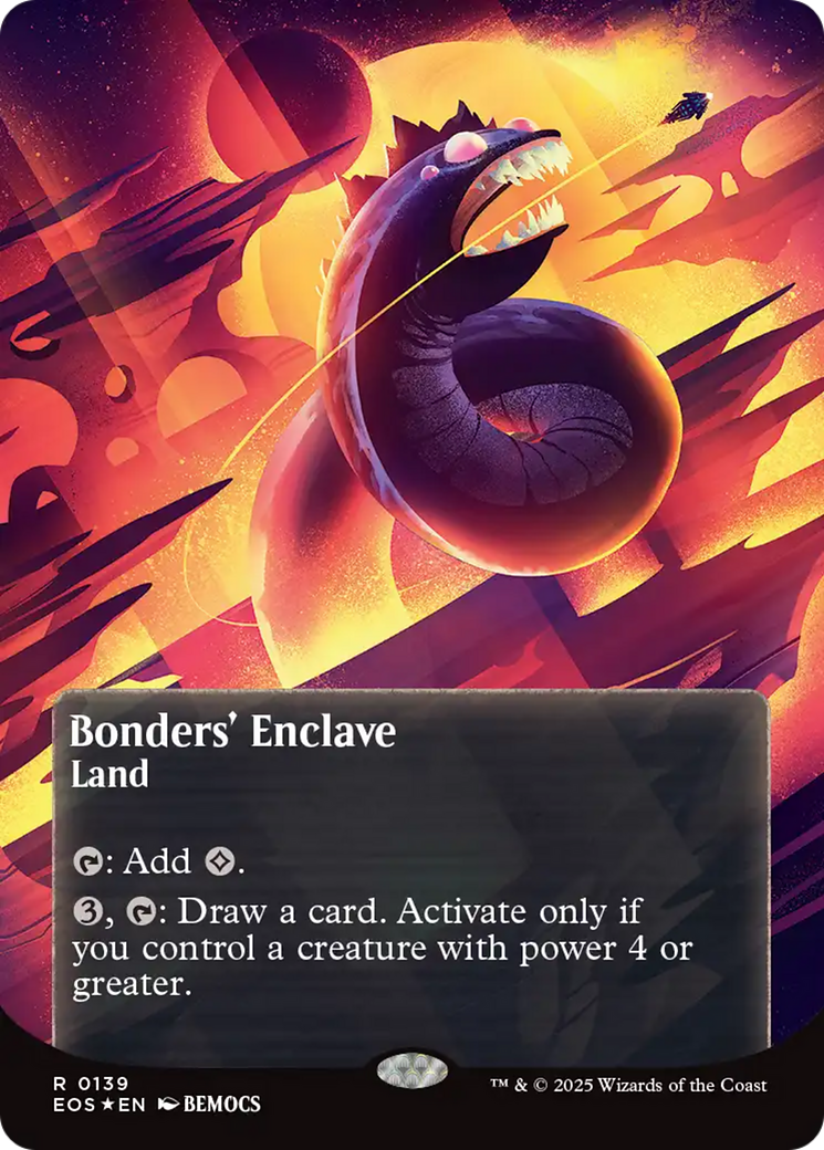 Bonders' Enclave (0136) (Borderless) (Galaxy Foil) [Edge of Eternities: Stellar Sights] | Shuffle n Cut Hobbies & Games