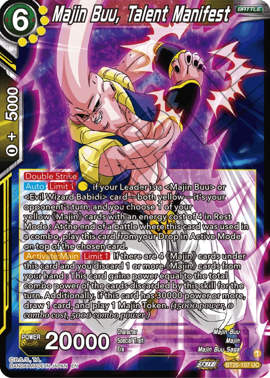 Majin Buu, Talent Manifest (BT20-107) [Power Absorbed] | Shuffle n Cut Hobbies & Games