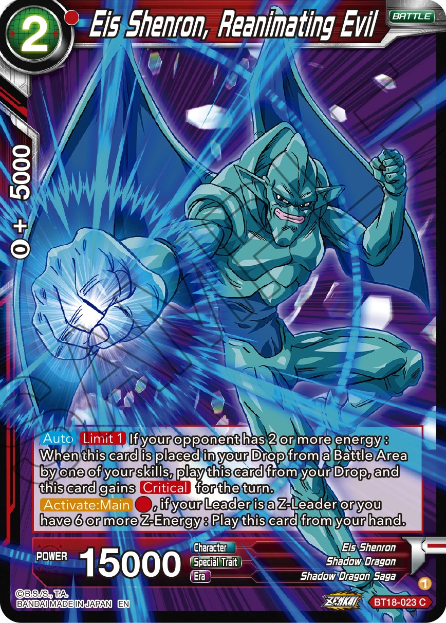 Eis Shenron, Reanimating Evil (BT18-023) [Dawn of the Z-Legends] | Shuffle n Cut Hobbies & Games