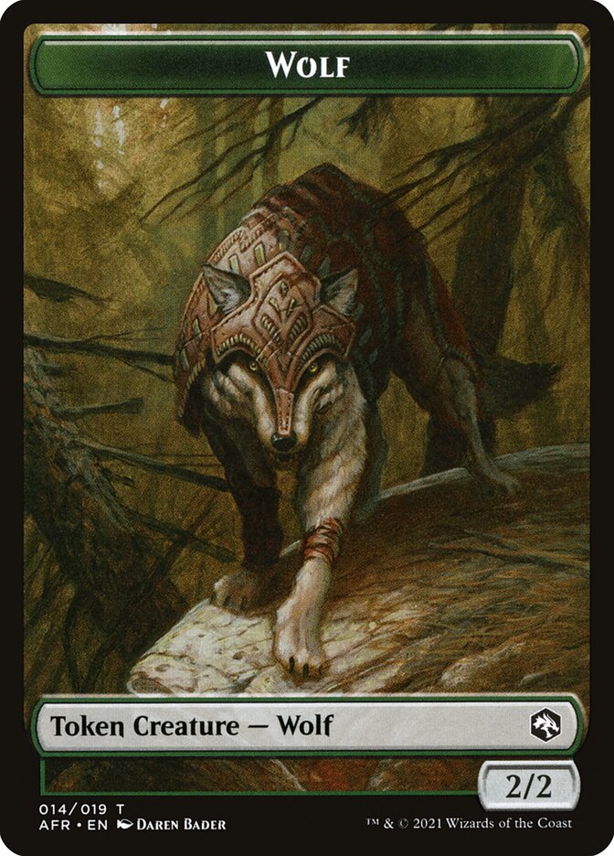 Wolf // Guenhwyvar Double-Sided Token [Dungeons & Dragons: Adventures in the Forgotten Realms Tokens] | Shuffle n Cut Hobbies & Games