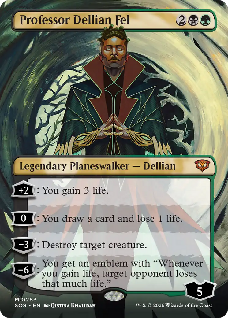 Professor Dellian Fel (Borderless) [Secrets of Strixhaven] | Shuffle n Cut Hobbies & Games