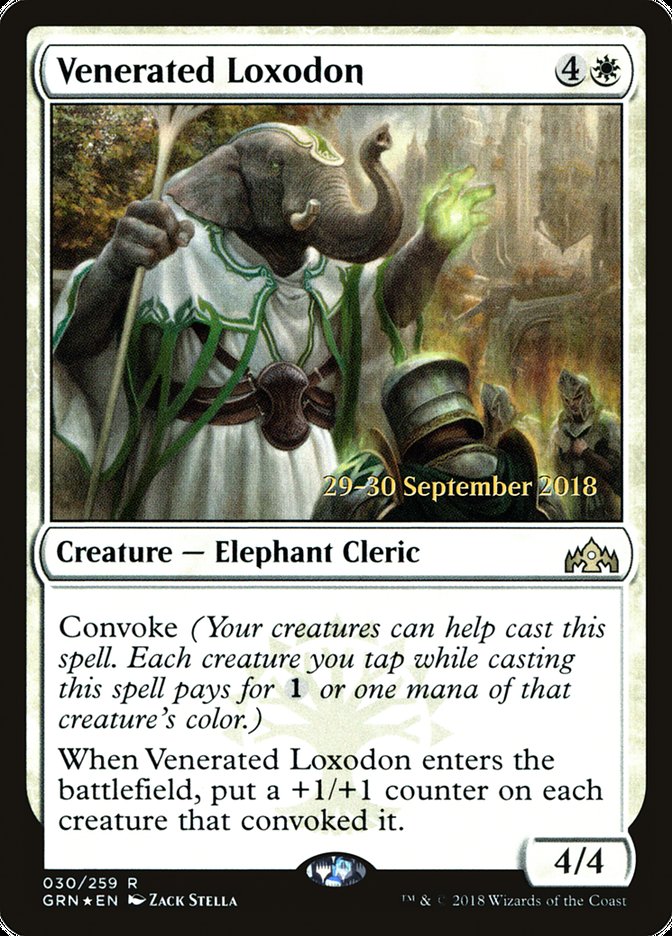 Venerated Loxodon [Guilds of Ravnica Prerelease Promos] | Shuffle n Cut Hobbies & Games