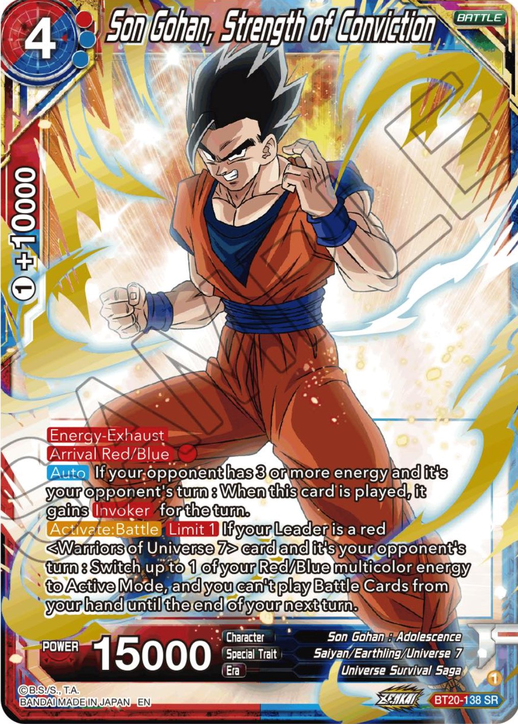 Son Gohan, Strength of Conviction (BT20-138) [Power Absorbed] | Shuffle n Cut Hobbies & Games