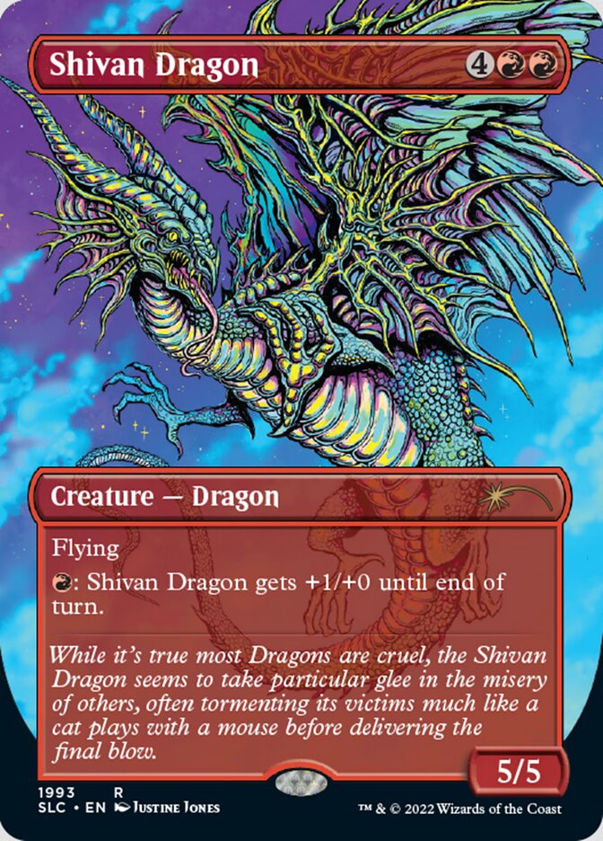 Shivan Dragon (Borderless) [Secret Lair Countdown Kit] | Shuffle n Cut Hobbies & Games