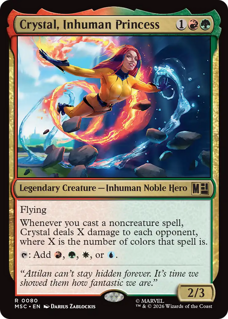 Crystal, Inhuman Princess (Surge Foil) [Marvel Super Heroes Commander] | Shuffle n Cut Hobbies & Games