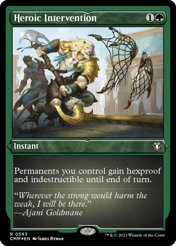 Heroic Intervention (Foil Etched) [Commander Masters] | Shuffle n Cut Hobbies & Games