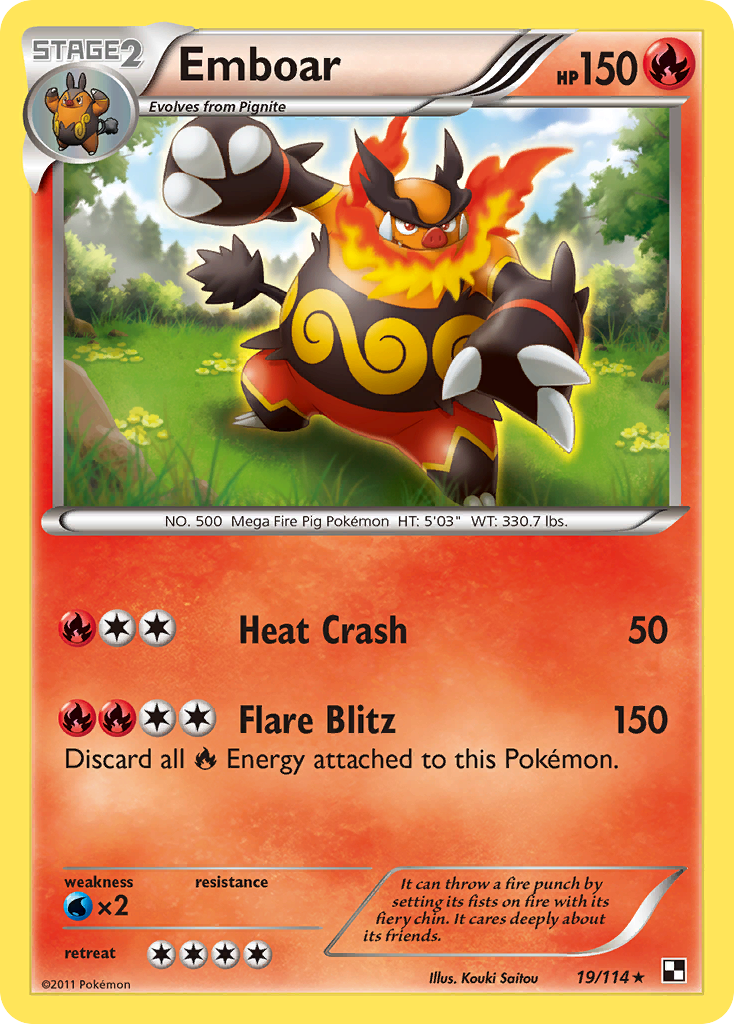 Emboar (19/114) [Black & White: Base Set] | Shuffle n Cut Hobbies & Games
