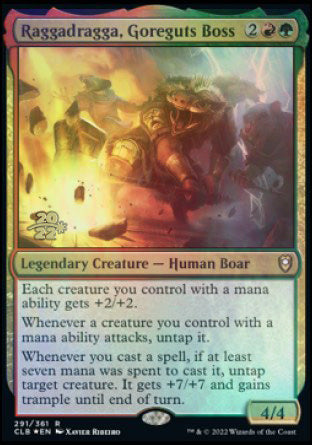 Raggadragga, Goreguts Boss [Commander Legends: Battle for Baldur's Gate Prerelease Promos] | Shuffle n Cut Hobbies & Games