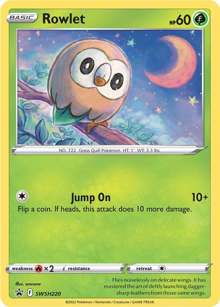 Rowlet (SWSH220) [Sword & Shield: Black Star Promos] | Shuffle n Cut Hobbies & Games