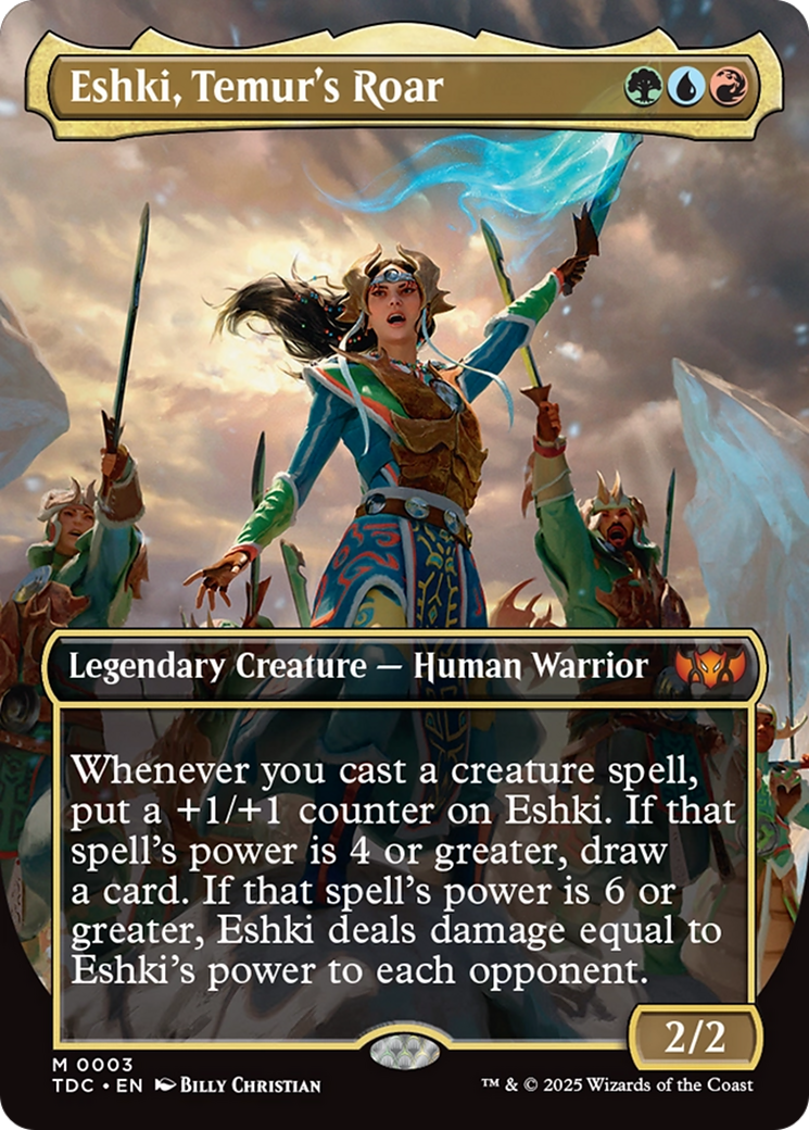 Eshki, Temur's Roar (Borderless) [Tarkir: Dragonstorm Commander] | Shuffle n Cut Hobbies & Games
