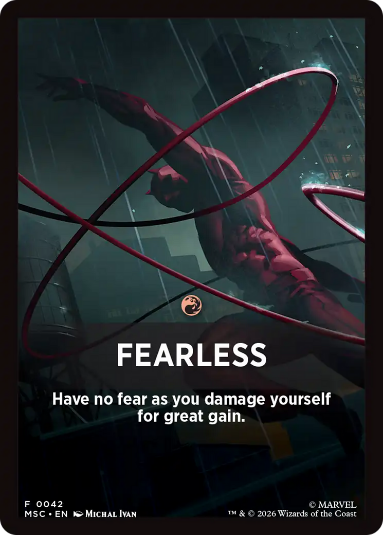 Fearless Theme Card [Marvel Super Heroes Commander] | Shuffle n Cut Hobbies & Games
