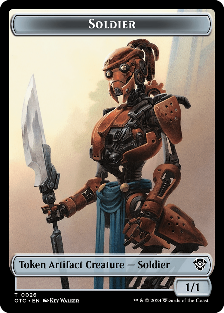 Drake // Soldier (0026) Double-Sided Token [Outlaws of Thunder Junction Commander Tokens] | Shuffle n Cut Hobbies & Games