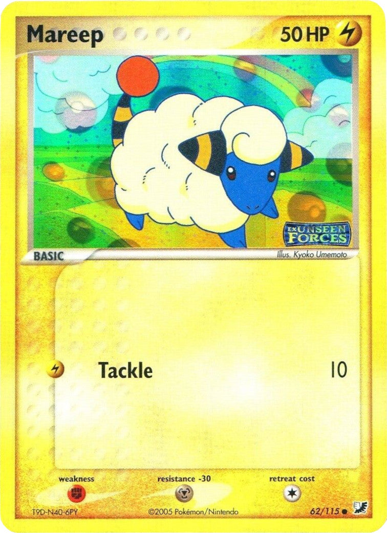 Mareep (62/115) (Stamped) [EX: Unseen Forces] | Shuffle n Cut Hobbies & Games