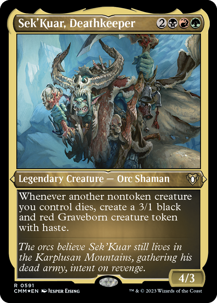 Sek'Kuar, Deathkeeper (Foil Etched) [Commander Masters] | Shuffle n Cut Hobbies & Games