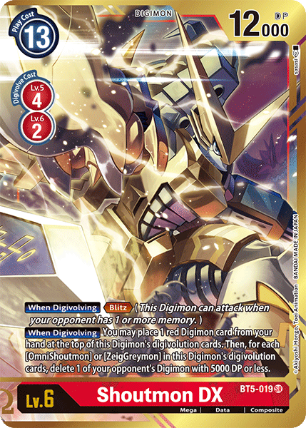 Shoutmon DX [BT5-019] (Alternate Art) [Battle of Omni] | Shuffle n Cut Hobbies & Games