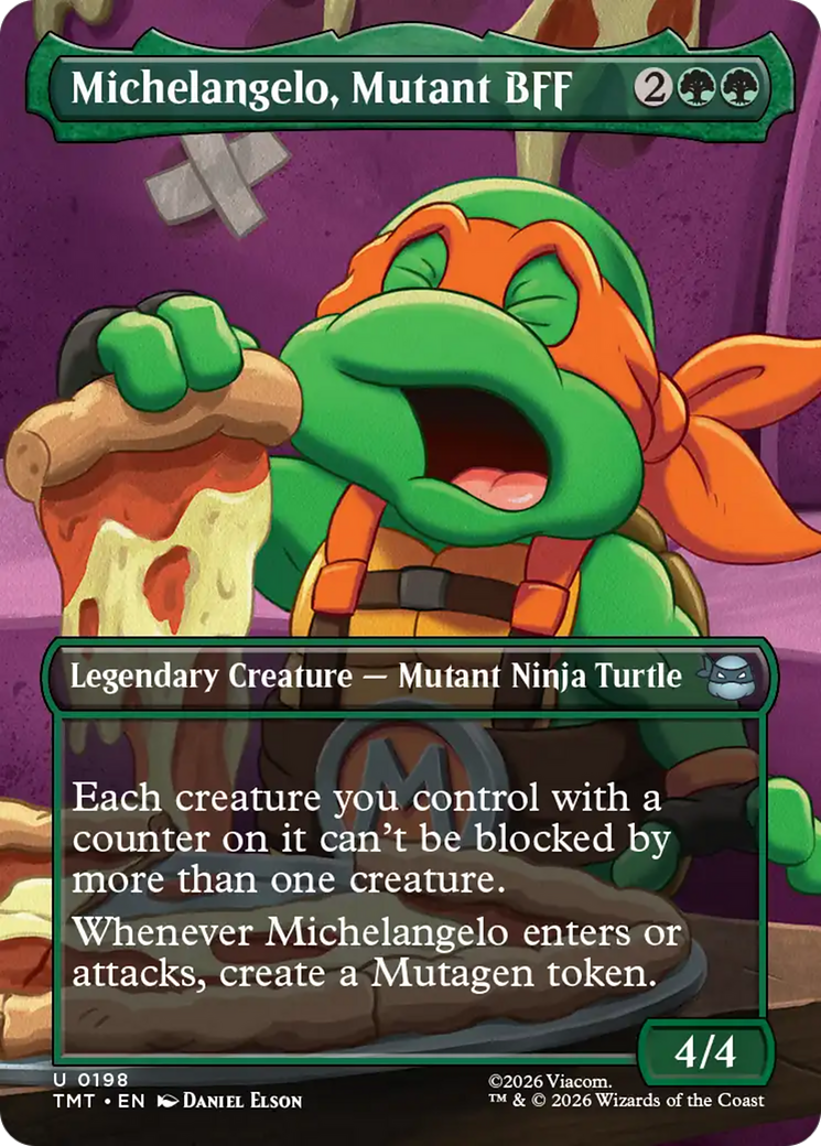 Michelangelo, Mutant BFF (Borderless) [Teenage Mutant Ninja Turtles] | Shuffle n Cut Hobbies & Games