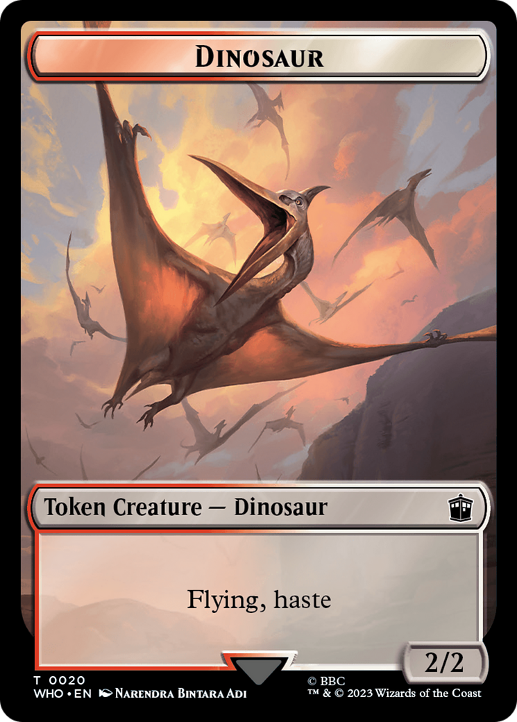 Soldier // Dinosaur Double-Sided Token [Doctor Who Tokens] | Shuffle n Cut Hobbies & Games