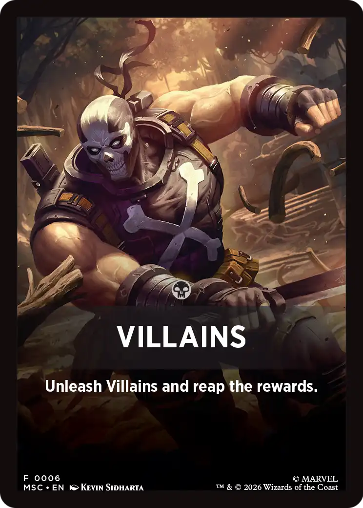 Villains Theme Card [Marvel Super Heroes Commander] | Shuffle n Cut Hobbies & Games