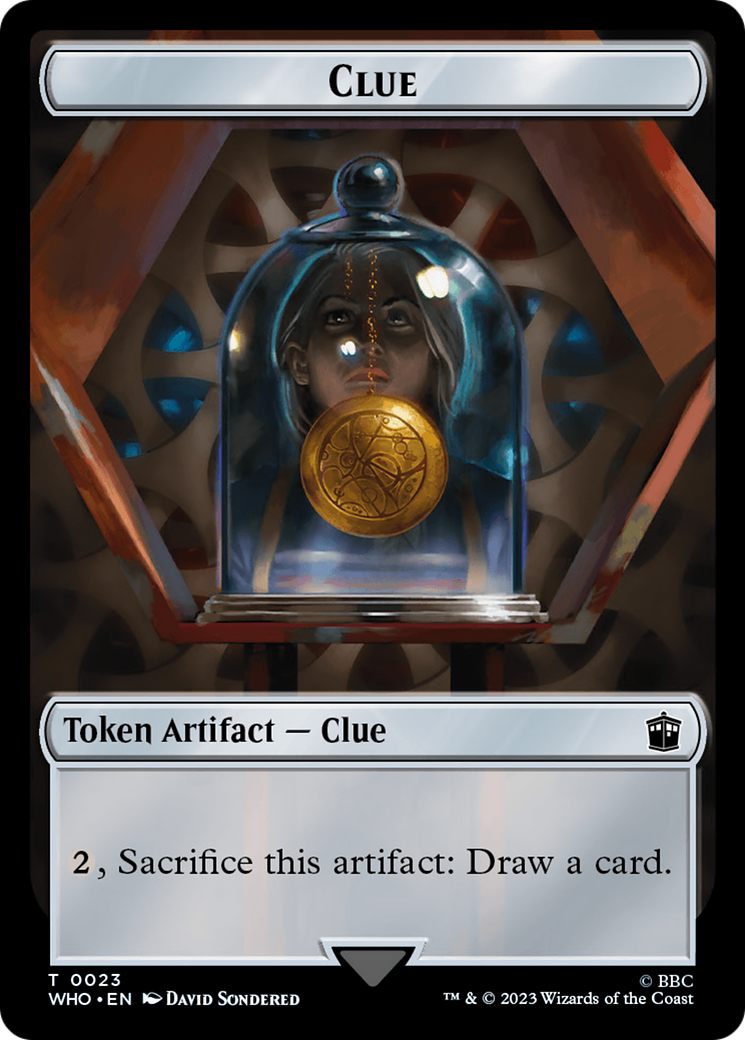 Dalek // Clue (0023) Double-Sided Token [Doctor Who Tokens] | Shuffle n Cut Hobbies & Games