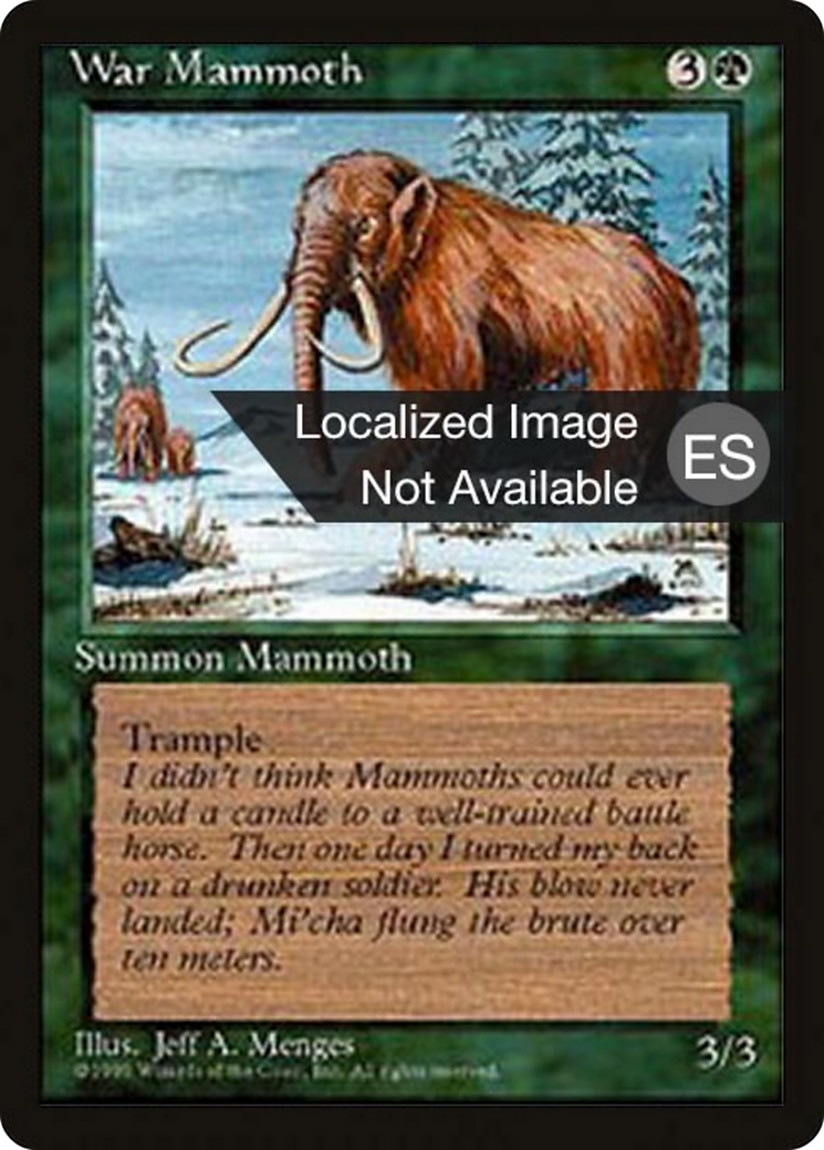 War Mammoth [Fourth Edition Foreign Black Border] | Shuffle n Cut Hobbies & Games