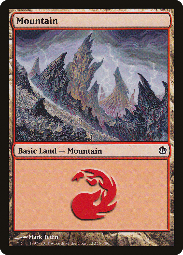 Mountain (80) [Duel Decks: Ajani vs. Nicol Bolas] | Shuffle n Cut Hobbies & Games