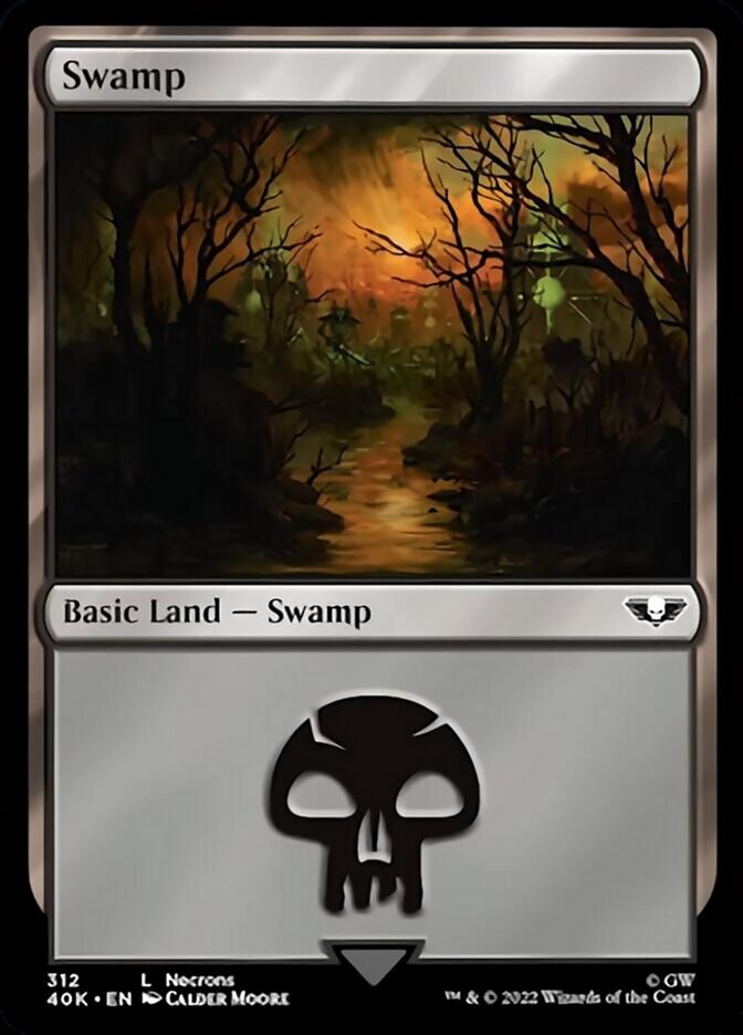 Swamp (312) (Surge Foil) [Warhammer 40,000] | Shuffle n Cut Hobbies & Games