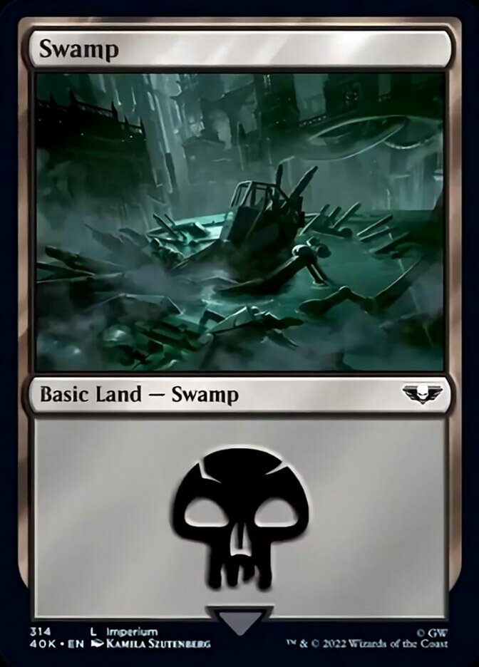 Swamp (314) (Surge Foil) [Warhammer 40,000] | Shuffle n Cut Hobbies & Games