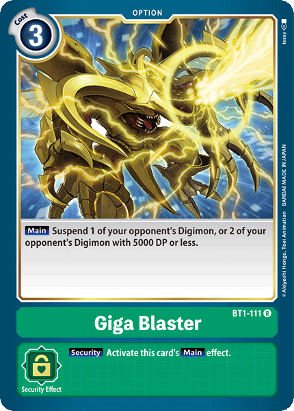 Giga Blaster [BT1-111] [Release Special Booster Ver.1.0] | Shuffle n Cut Hobbies & Games