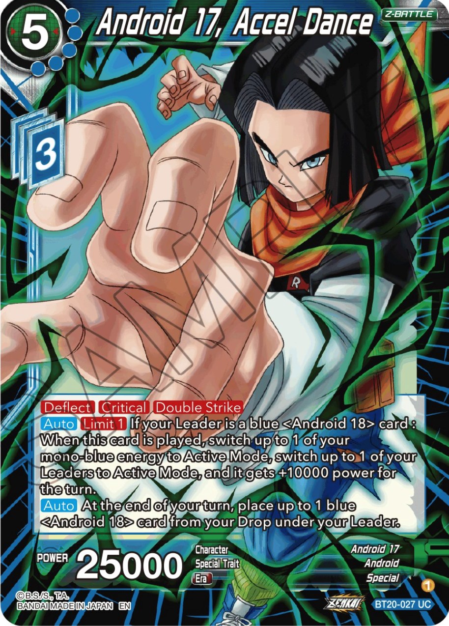 Android 17, Accel Dance (BT20-027) [Power Absorbed] | Shuffle n Cut Hobbies & Games
