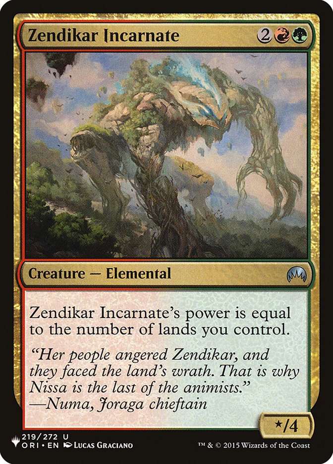 Zendikar Incarnate [The List] | Shuffle n Cut Hobbies & Games